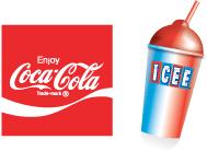 Coke and Icee Drinks offered at Rubino's Pizzeria